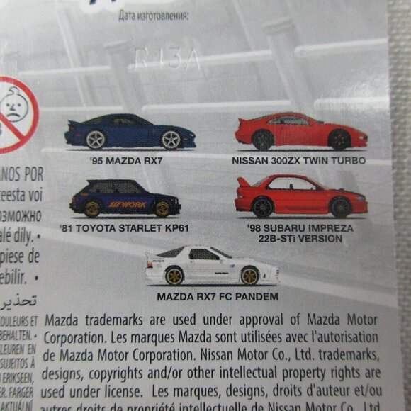 Hot Wheels Car Culture Ronin Run '81 Toyota Starlet KP61 Purple 1:64 Diecast Car - Picture 4 of 5